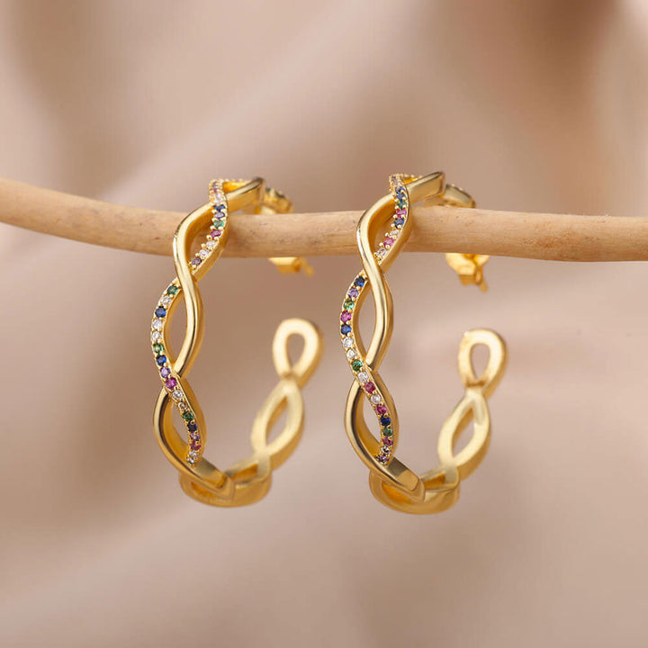 Jureniça | 18K Gold Wave Earrings