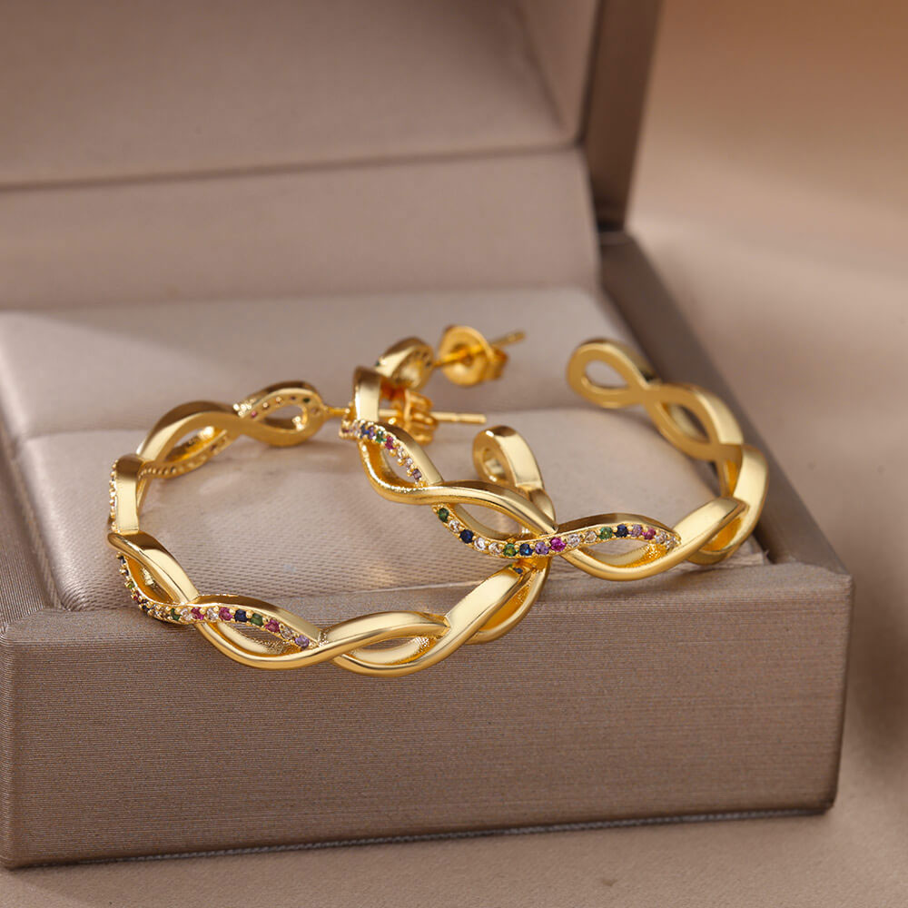 Jureniça | 18K Gold Wave Earrings