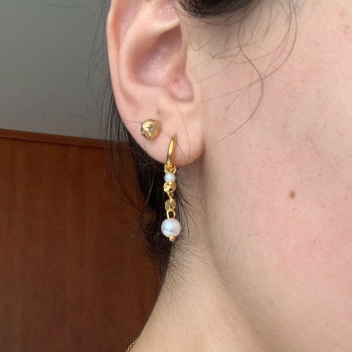 Rianette | 18K Gold Sun Pierced Earrings