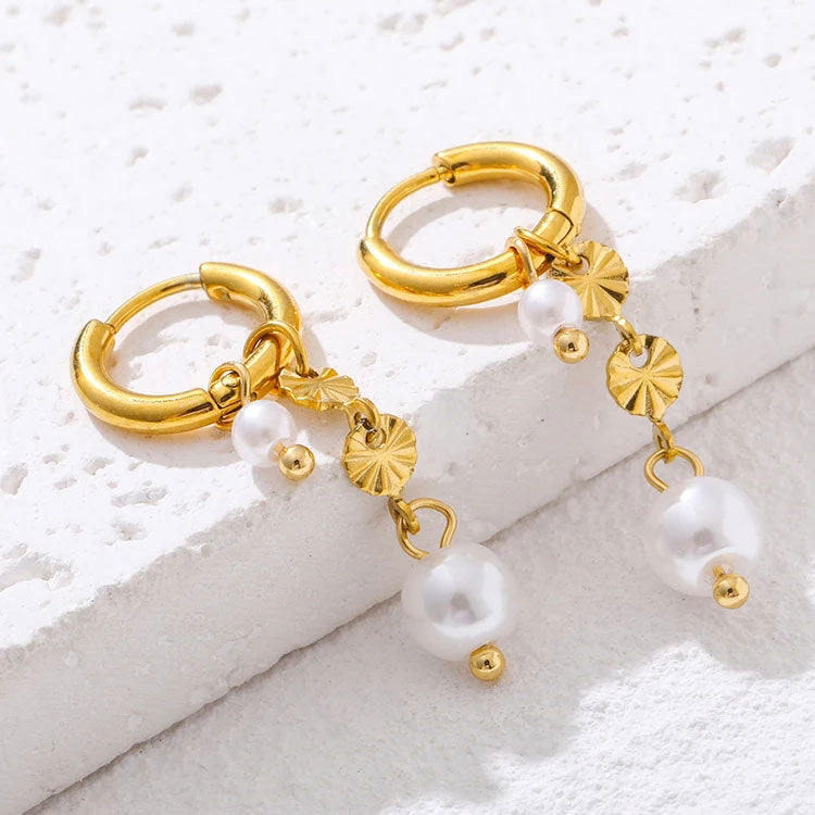 Rianette | 18K Gold Sun Pierced Earrings
