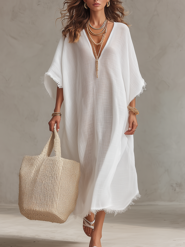 Marisol™ | V-neck relaxed midi dress