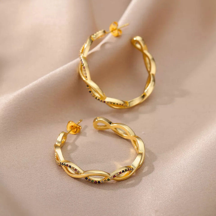 Jureniça | 18K Gold Wave Earrings