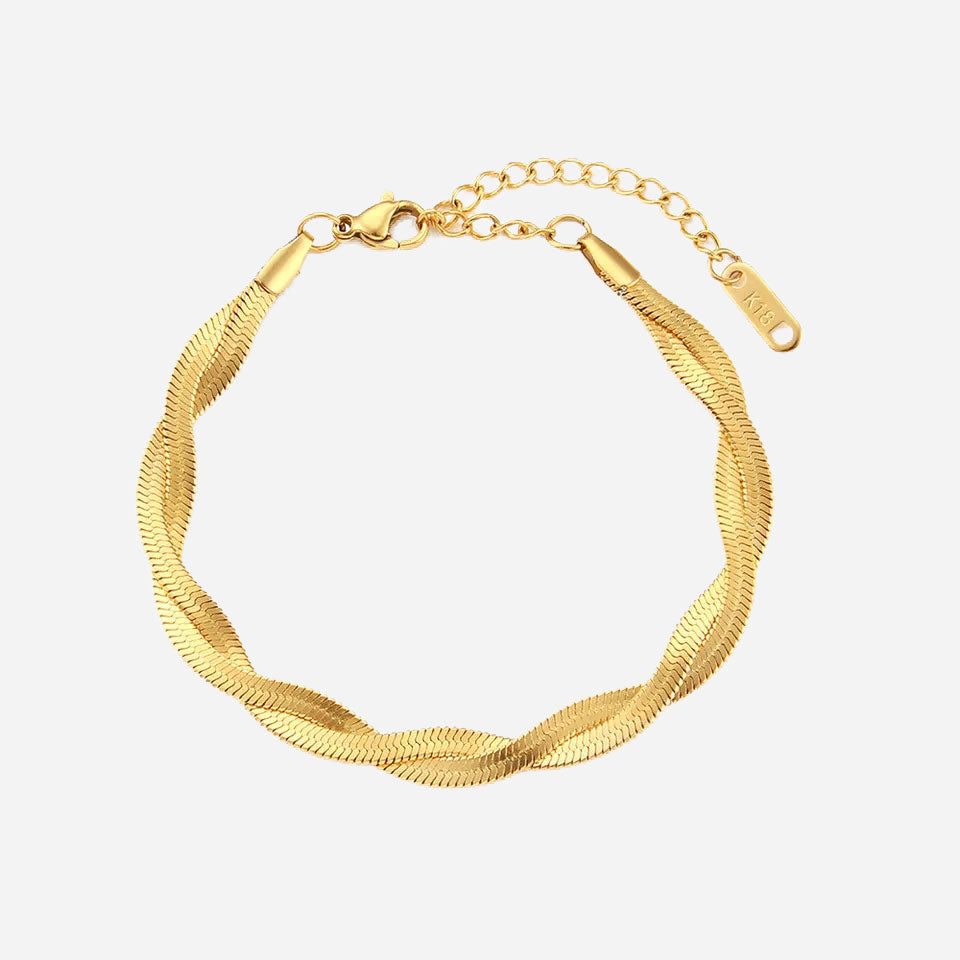 Madioreru | 18K Yellow Gold Twisted Design Bracelet