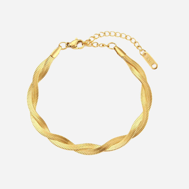 Madioreru | 18K Yellow Gold Twisted Design Bracelet