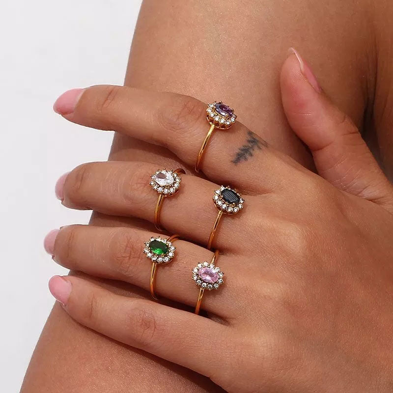 Amarelle Ring | 18K Gold & Green Zirconia