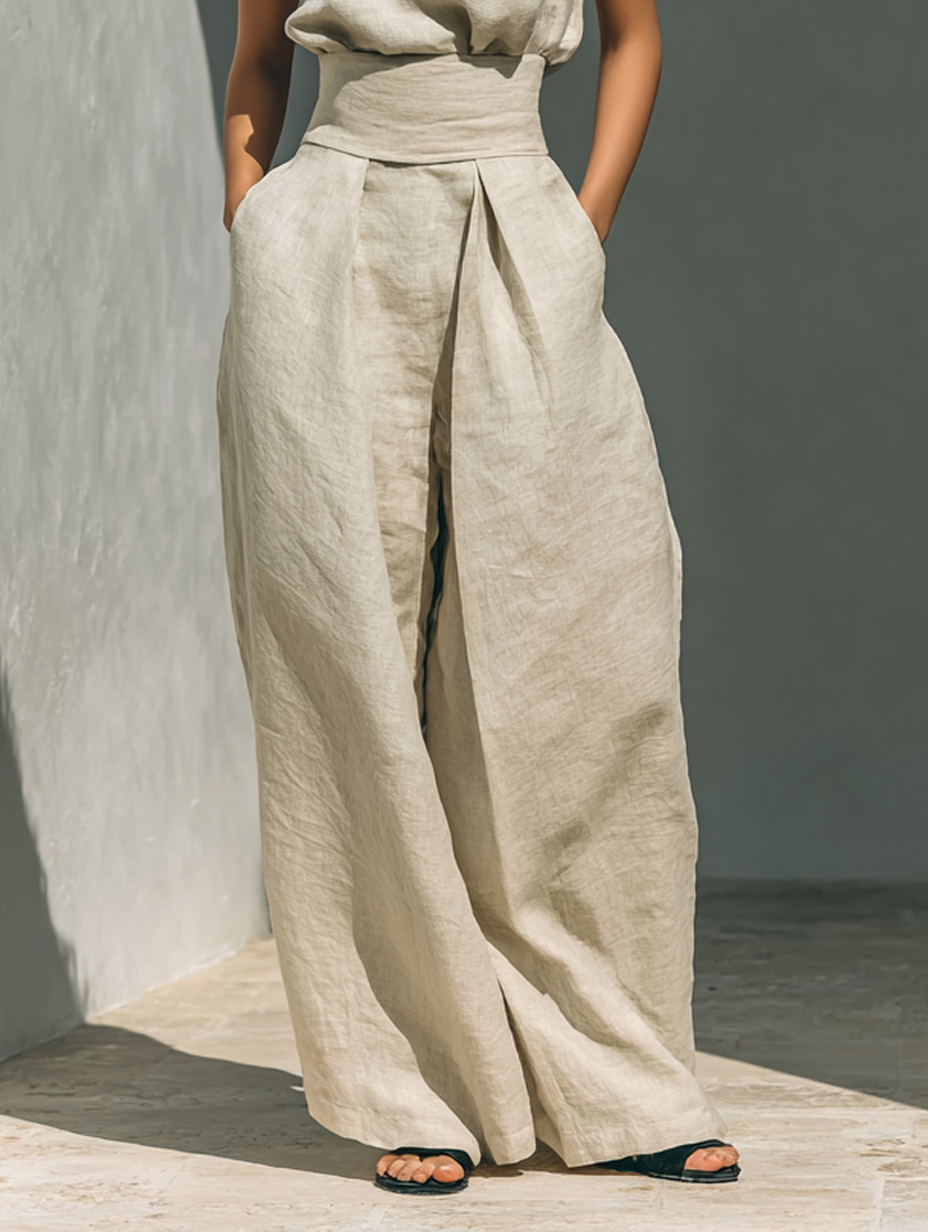 Jorevia™ Minimalist Set with Wide-Leg Trousers