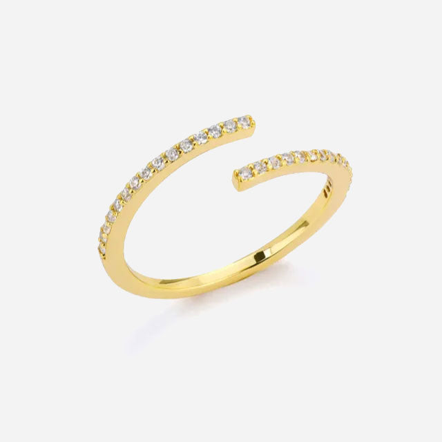 ELLIANDREA | 18K Gold Cubic Zirconia Classic Ring