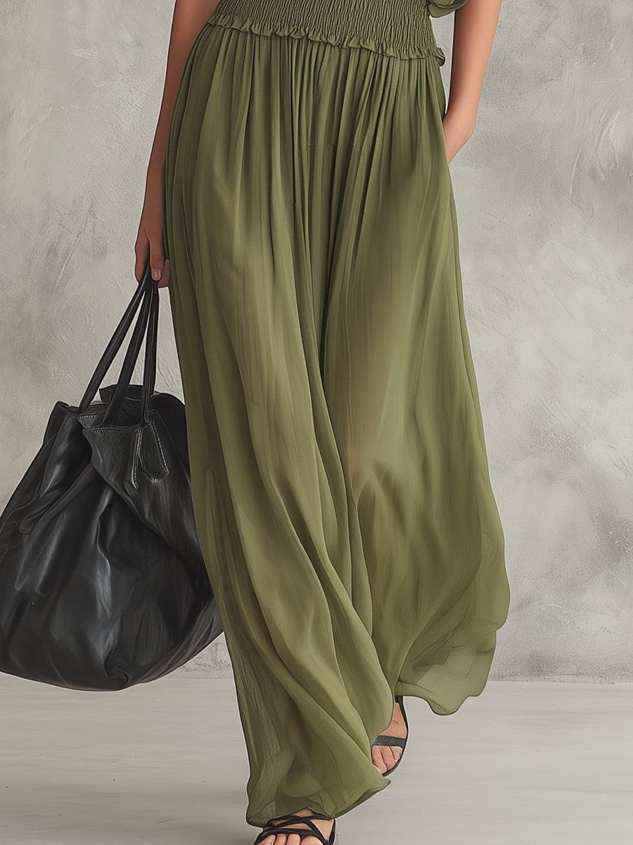 Piedad™ | Relaxed Fit Maxi Dress with Elasticized Waist