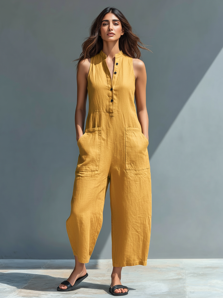 Claudia | Women's Linen All-in-One