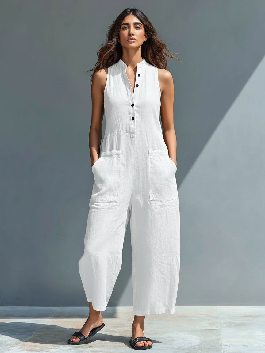 Claudia | Women's Linen All-in-One