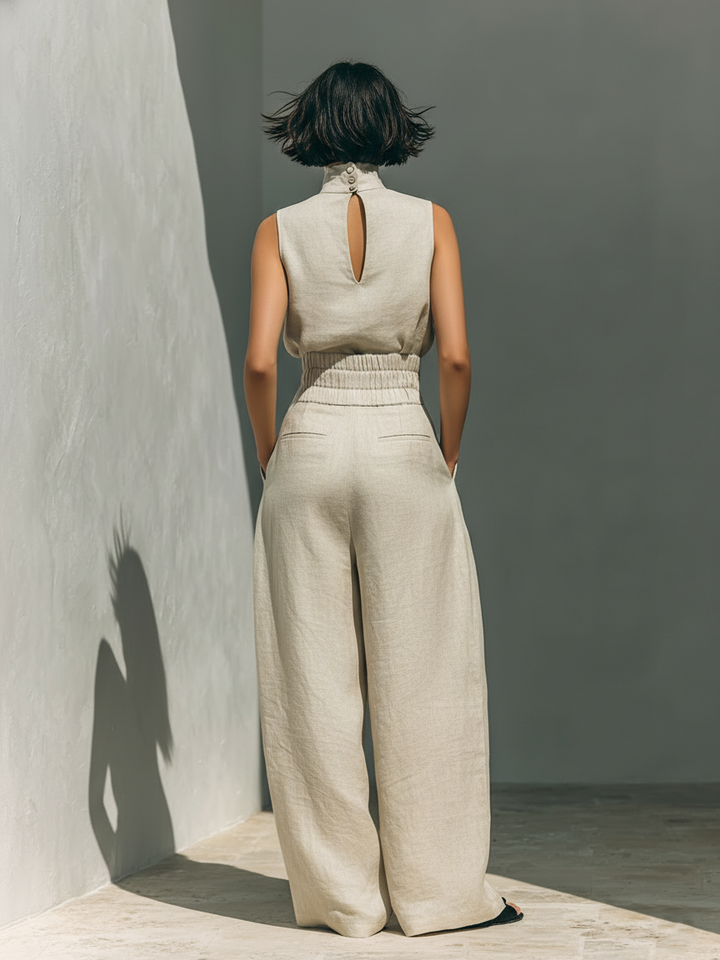 Jorevia™ Minimalist Set with Wide-Leg Pants