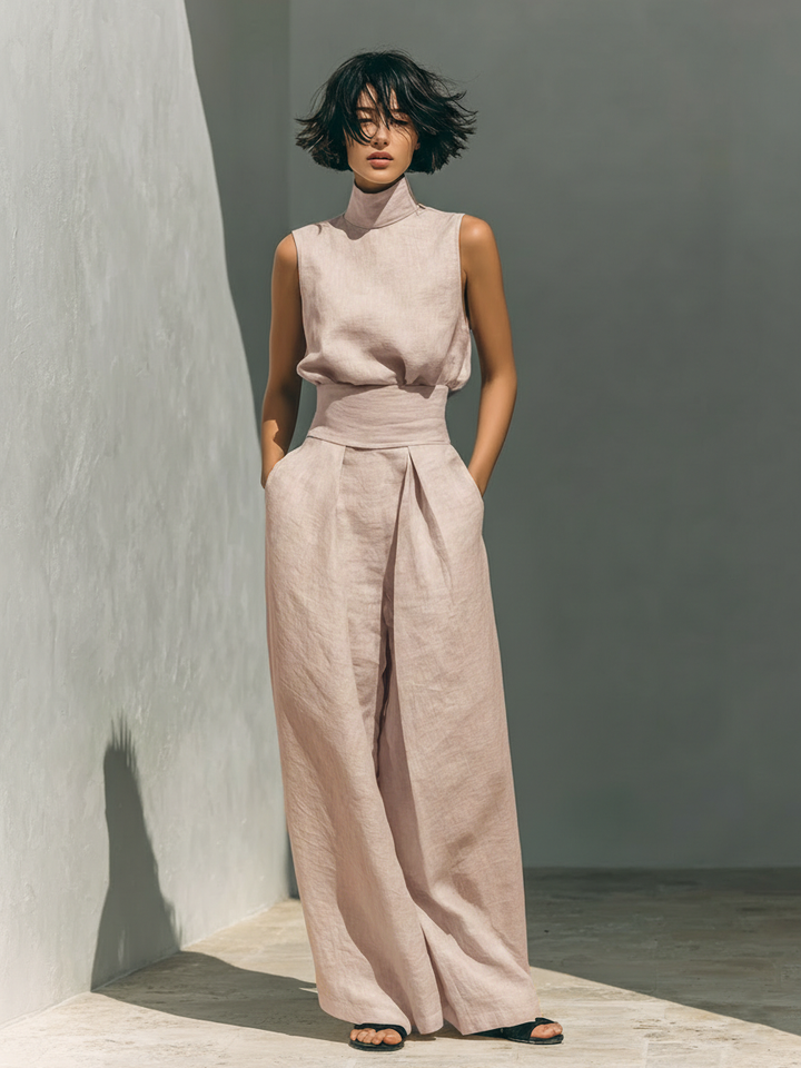Jorevia™ Minimalist Set with Wide-Leg Pants