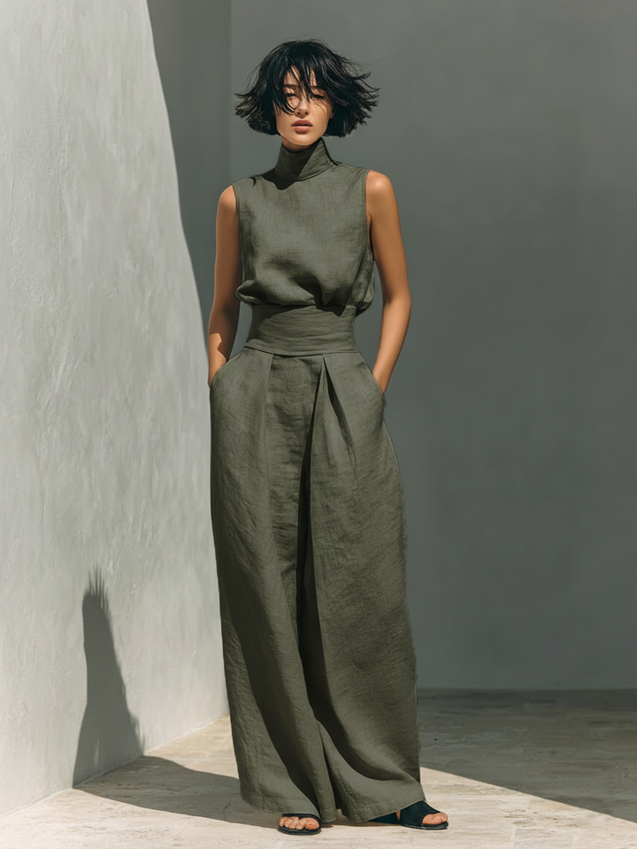 Jorevia™ Minimalist Set with Wide-Leg Pants