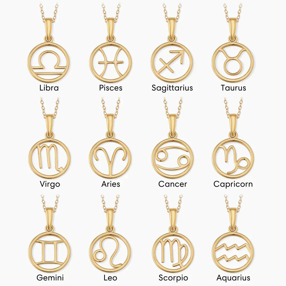 Rosalette | 18K Gold Zodiac Necklace