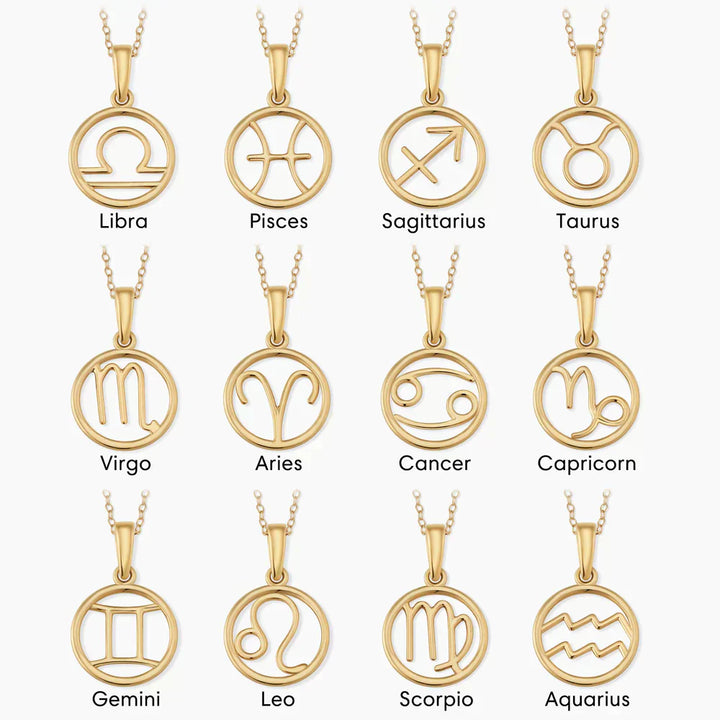 Rosalette | 18K Gold Zodiac Necklace