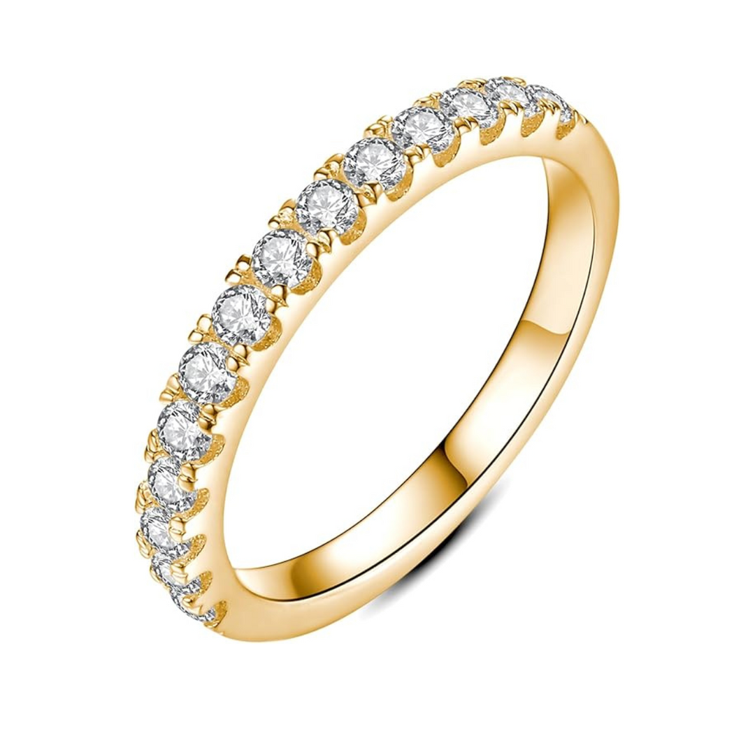 Zarija Hilene | 18K Yellow Gold Button Diamond Ring