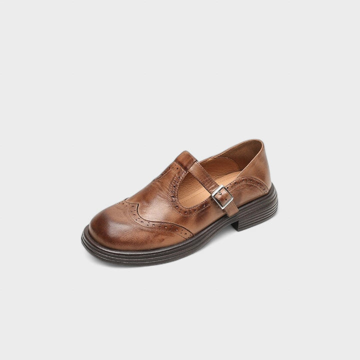 Elena™ | Elegant Leather Mary Janes