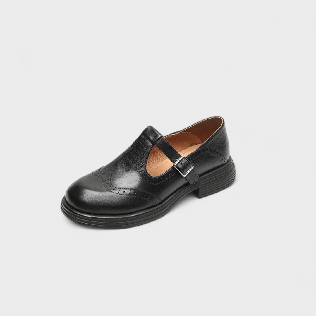 Elena™ | Elegant Leather Mary Janes