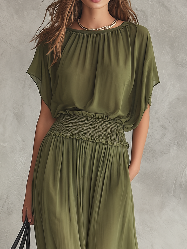 Piedad™ | Relaxed Fit Maxi Dress with Elasticized Waist