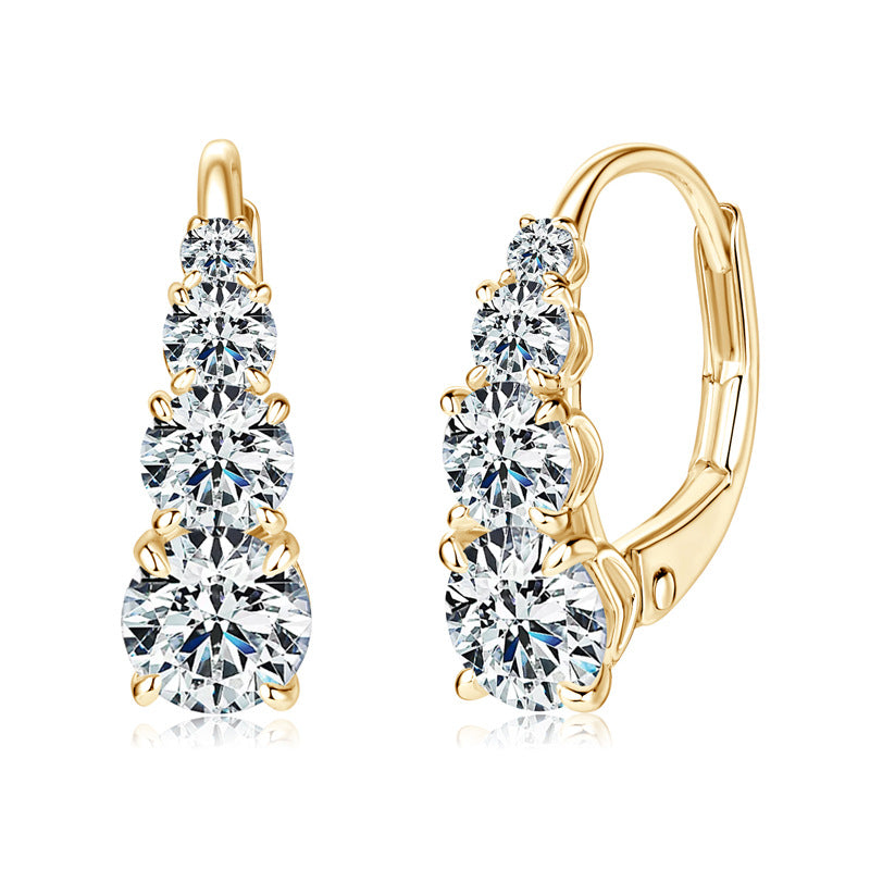 Elorian | 18k Gold Earrings with Four Gems