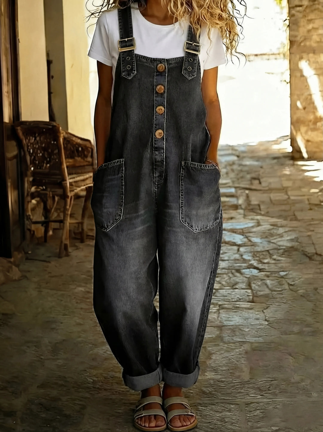 Rocio™ - Casual Denim All-in-One with Adjustable Buckles