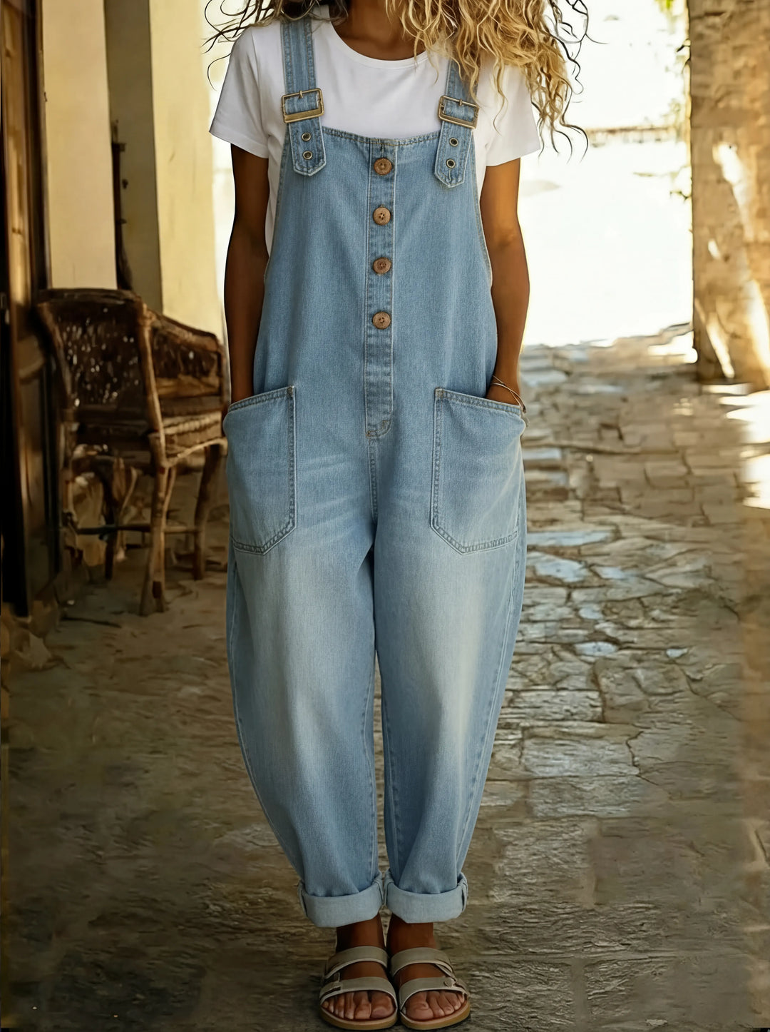 Rocio™ - Casual Denim All-in-One with Adjustable Buckles