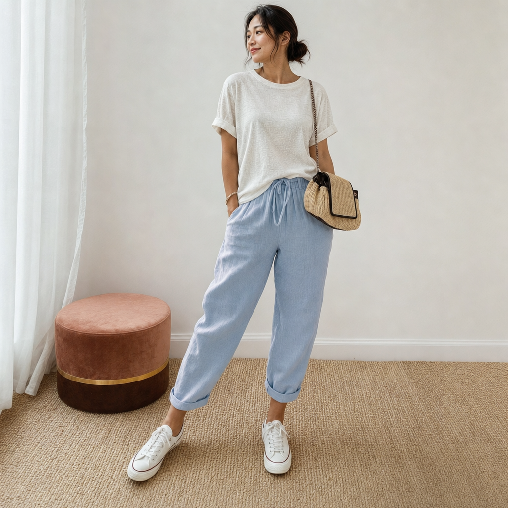 Dorevia™ Lightweight Cotton-Linen Casual Pants