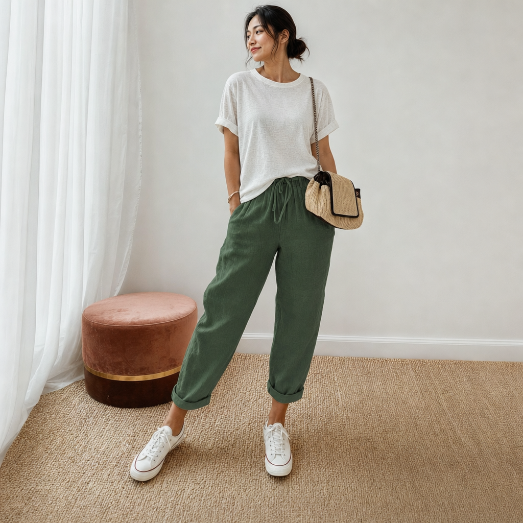 Dorevia™ Lightweight Cotton-Linen Casual Pants