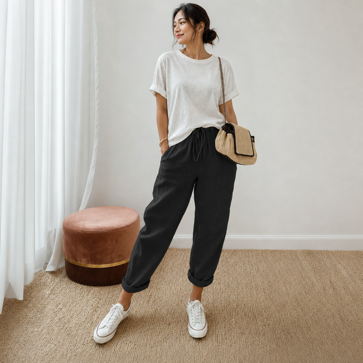 Dorevia™ Lightweight Cotton-Linen Casual Pants