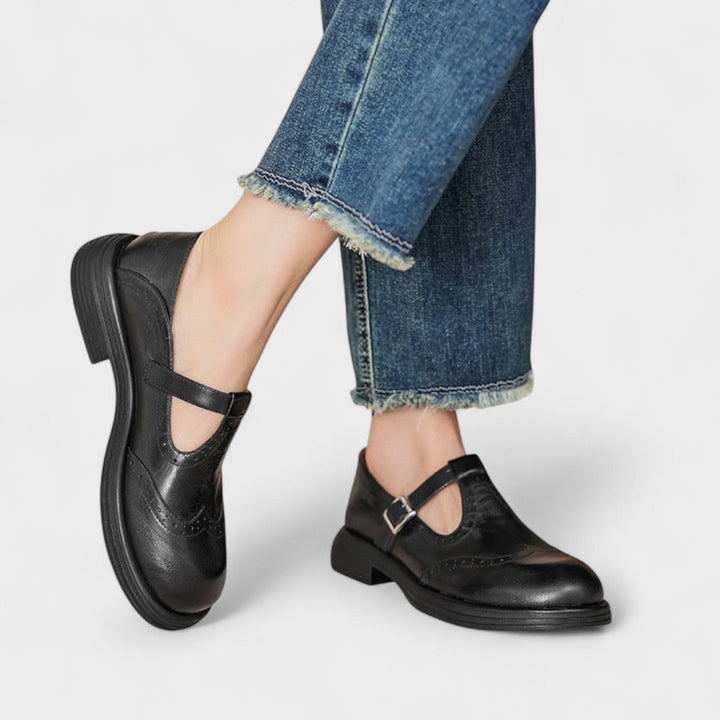 Elena™ | Elegant Leather Mary Janes