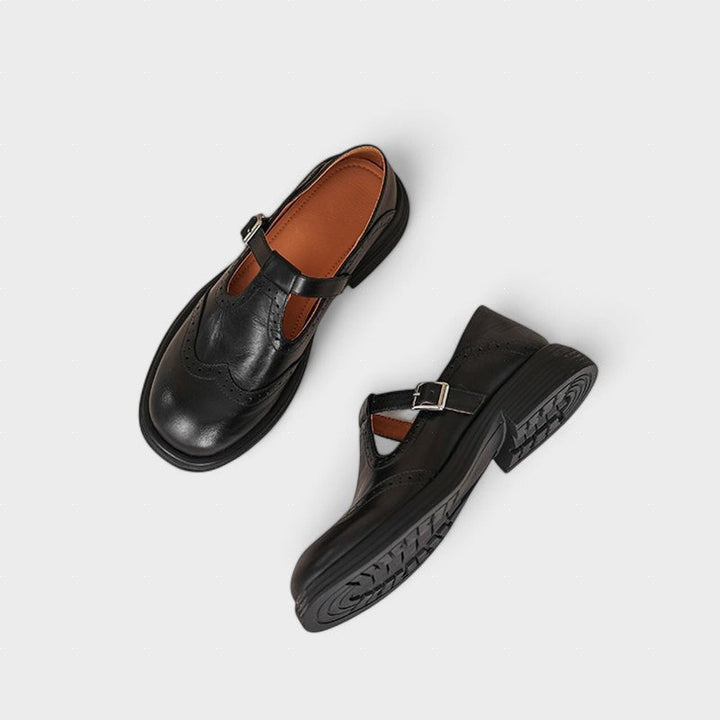 Elena™ | Elegant Leather Mary Janes