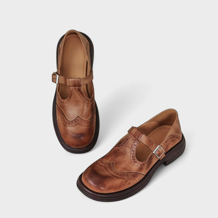 Elena™ | Elegant Leather Mary Janes