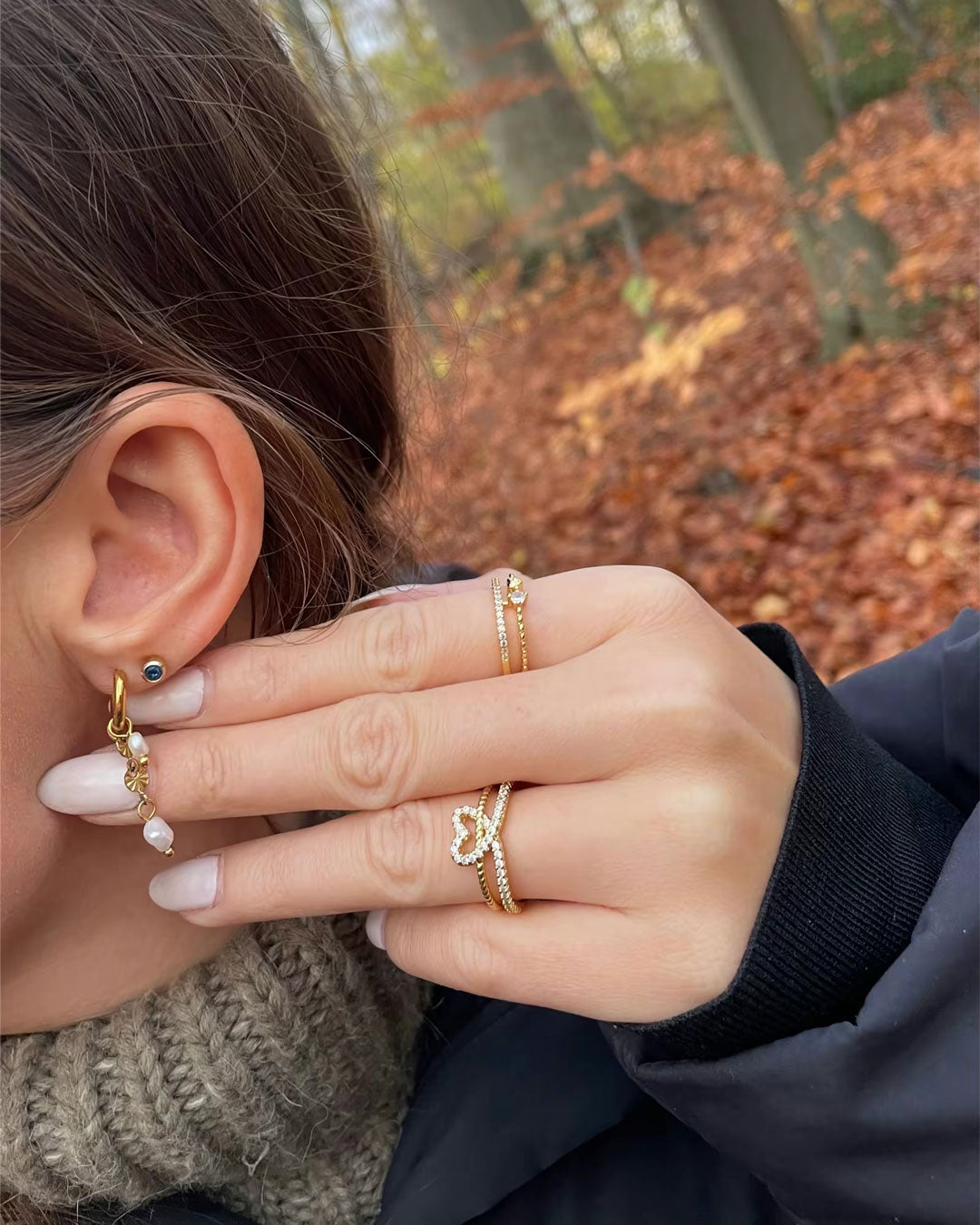 Rianette | 18K Gold Sun Pierced Earrings
